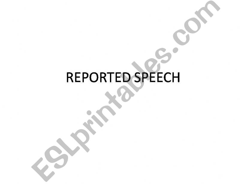 reported speech powerpoint