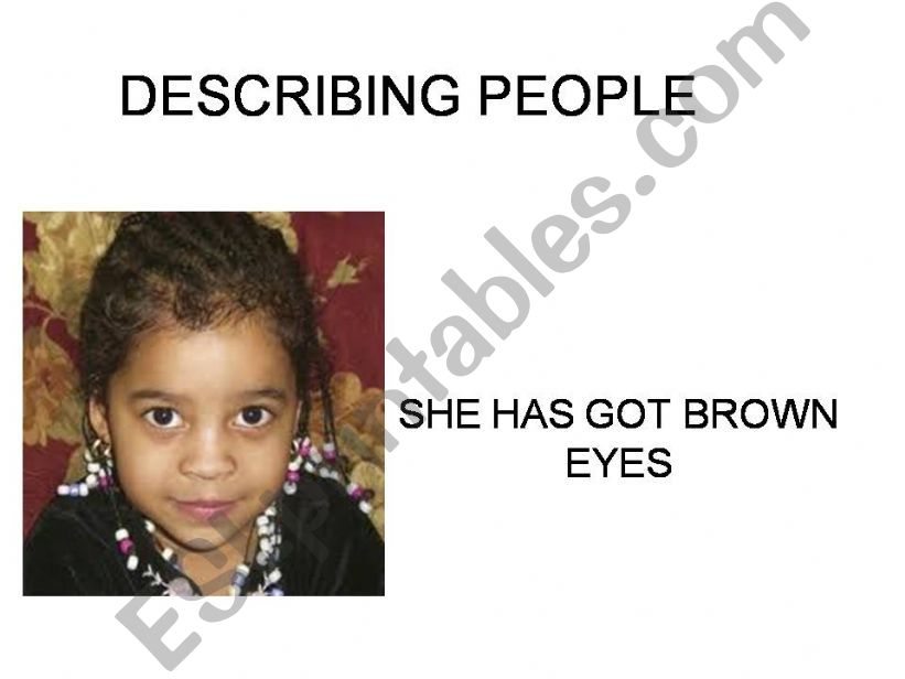 Describing people powerpoint