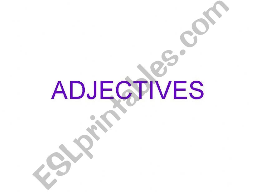 Adjectives about people powerpoint