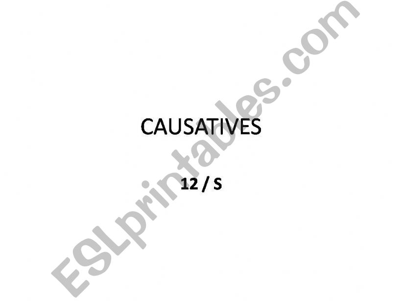 causatives & conjunctions powerpoint