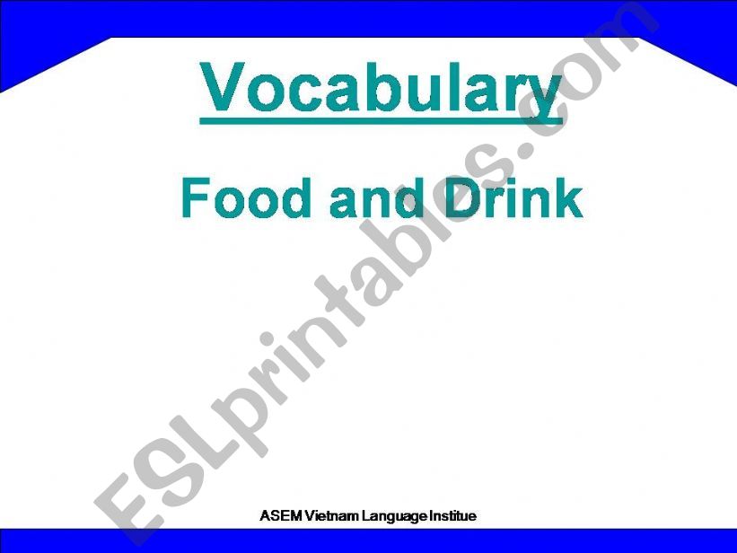 Vocabulary about Foods powerpoint