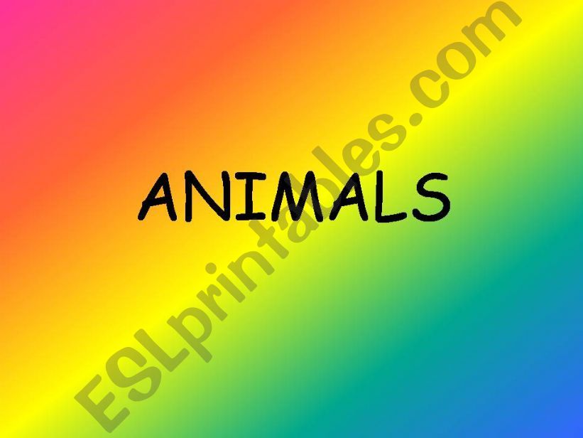 animals powerpoint