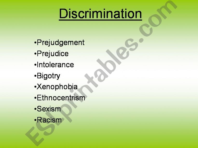 Discrimination powerpoint