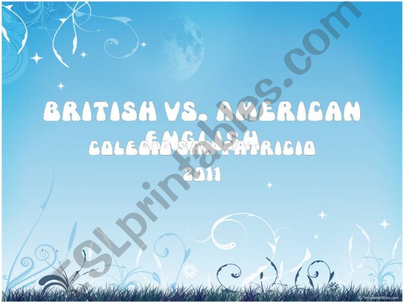 British vs American English powerpoint