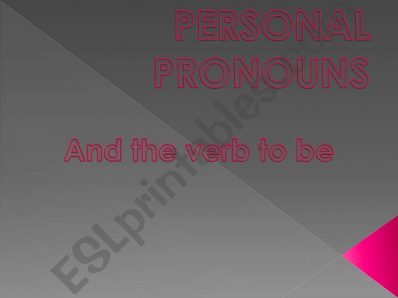 Personal Pronouns powerpoint