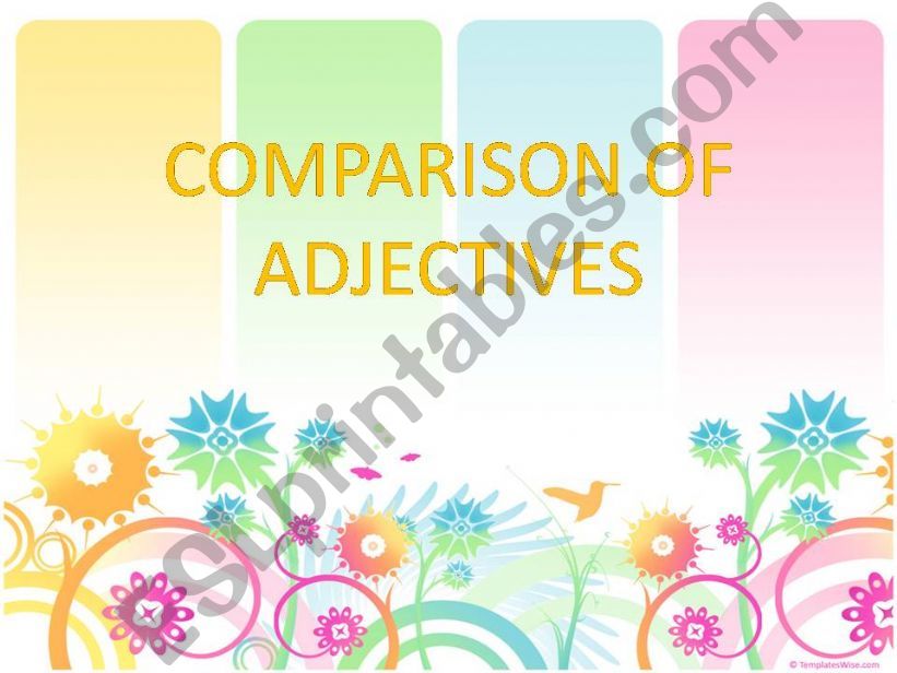 Comparison of adjectives powerpoint