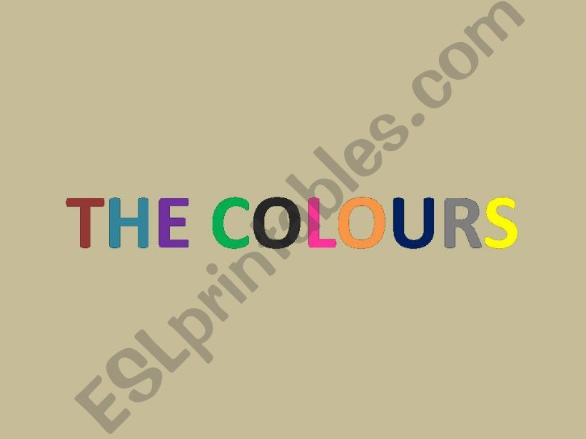 THE COLOURS powerpoint