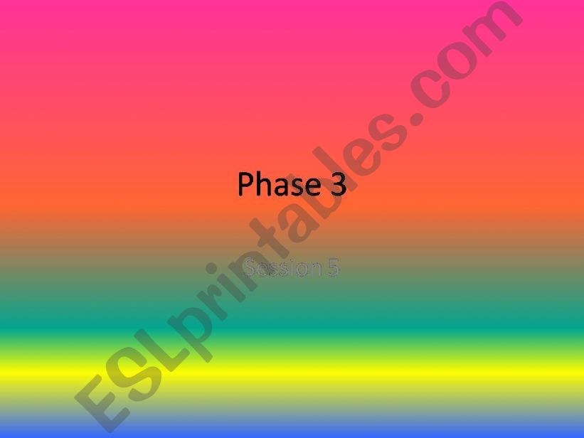 Phase 3 Phonics presentation ai
