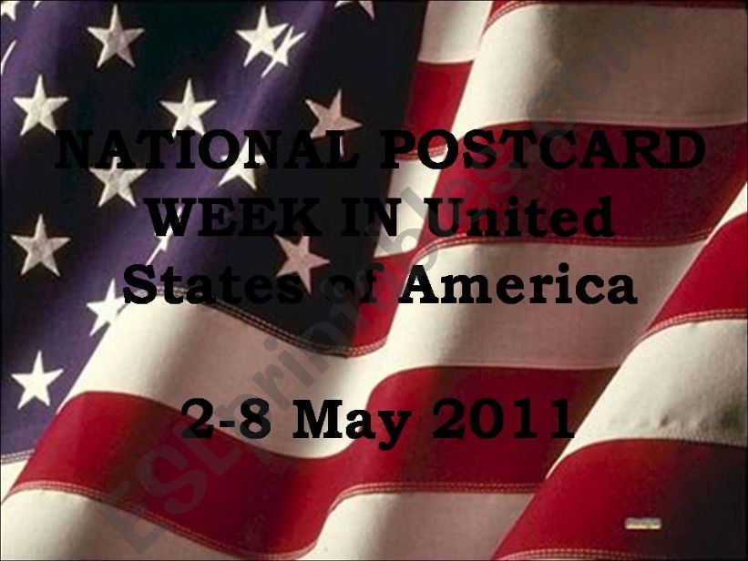 National Postcard Week in USA powerpoint