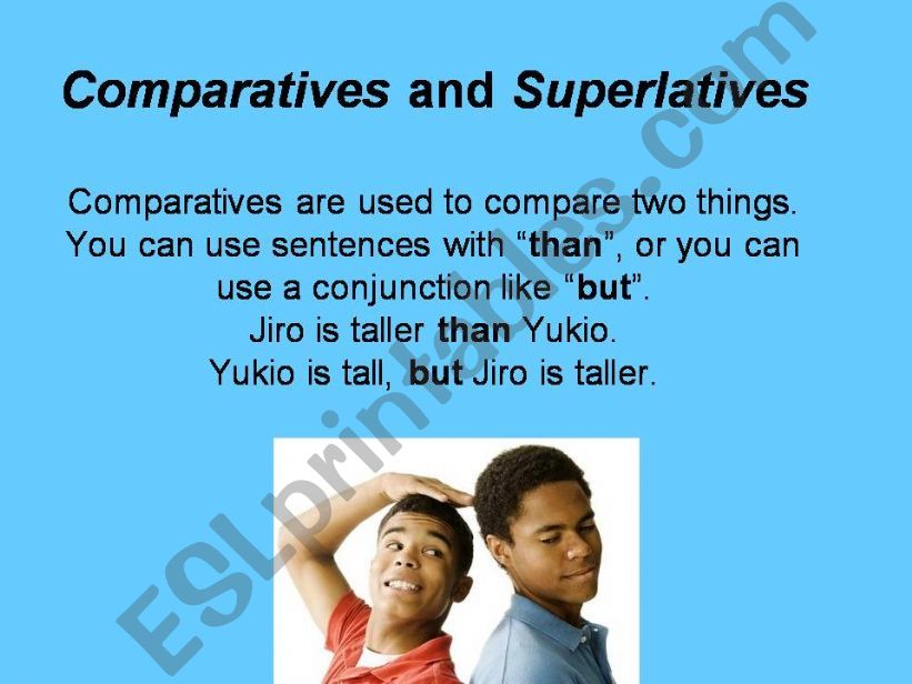 COMPARATIVE AND SUPERLATIVES powerpoint