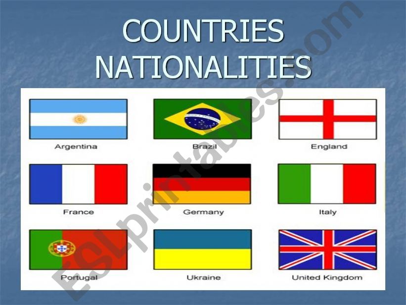 COUNTRIES and NATIONALITIES 2 in 1