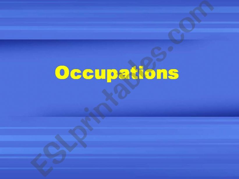 Occupations powerpoint