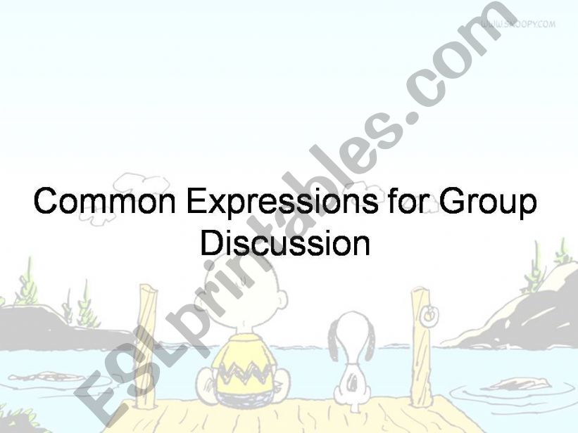 Common Expressions for Group Discussion