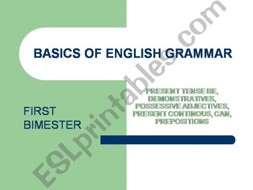 Basics of English Grammar powerpoint