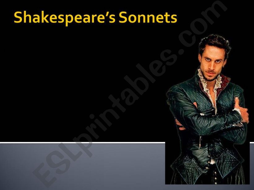 Shakespeares Sonnets powerpoint