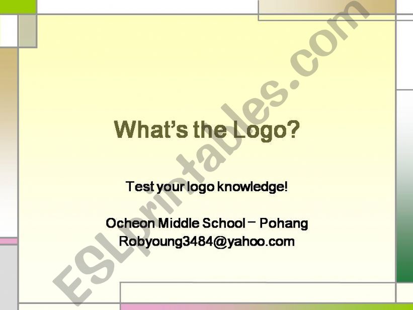 Whats the Logo? PPT powerpoint