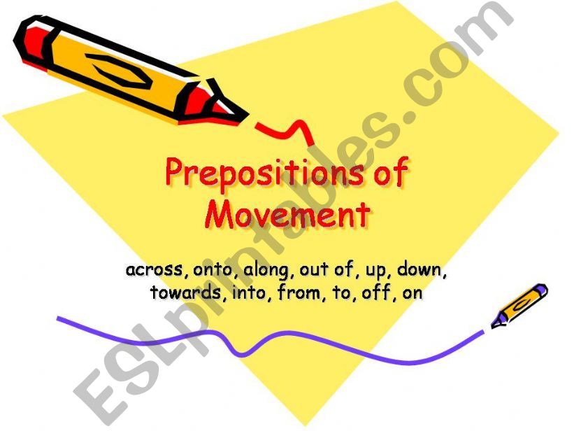 Prepositions of Movement powerpoint