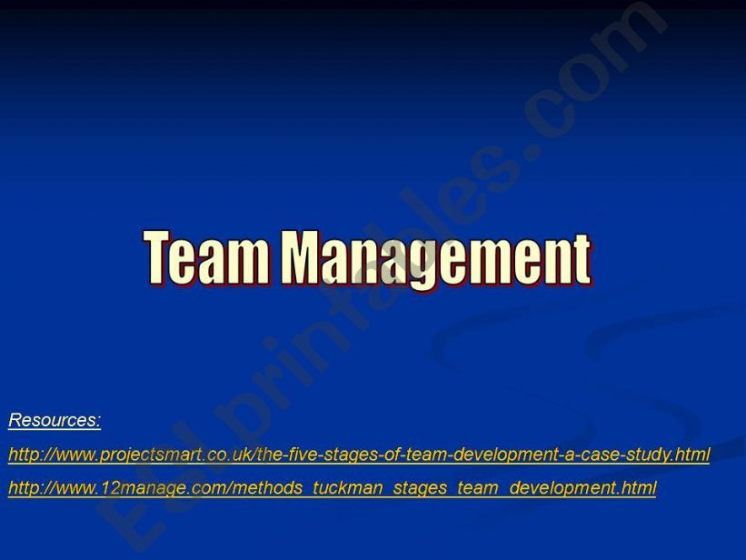 Team management powerpoint
