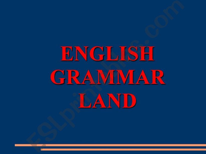 english grammar land (to be) powerpoint
