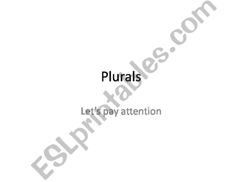 PLurals powerpoint