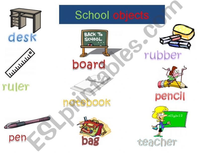 school objects powerpoint