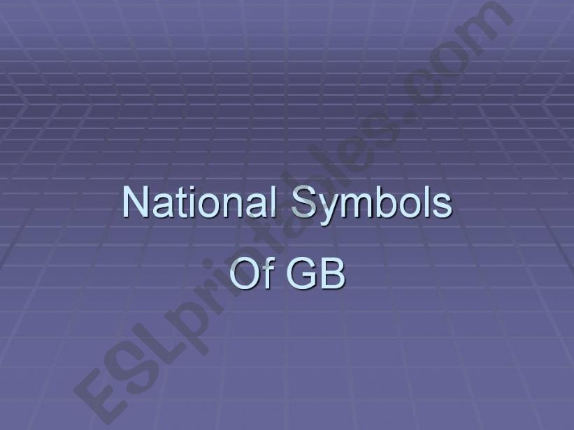 National symbols of GB powerpoint