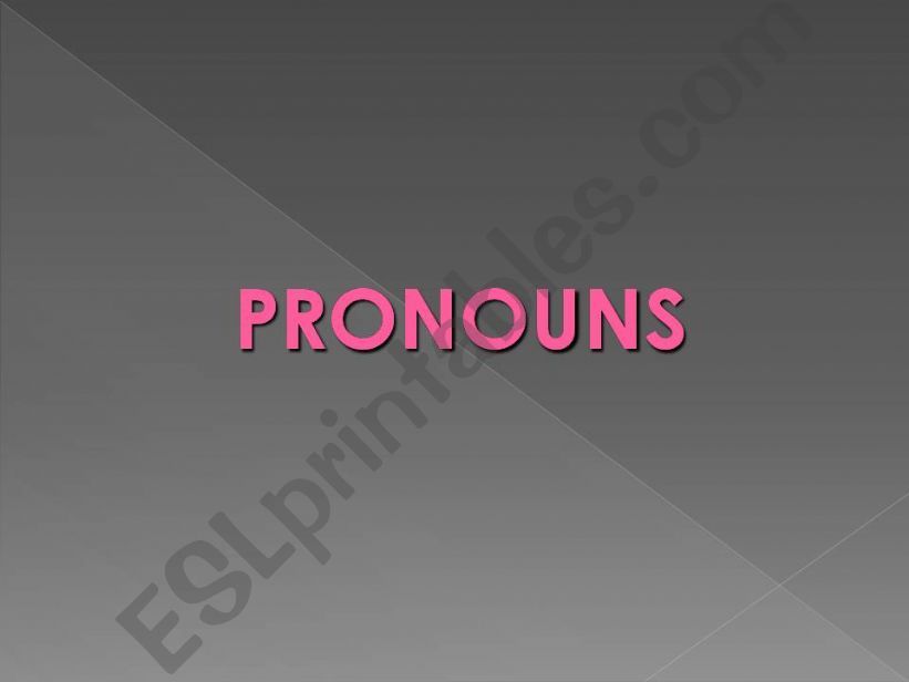 Pronouns powerpoint