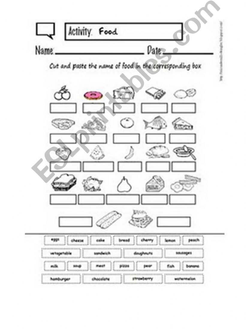 food vocabulary powerpoint