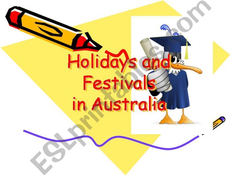 Holidays and festivals in AUSTRALIA