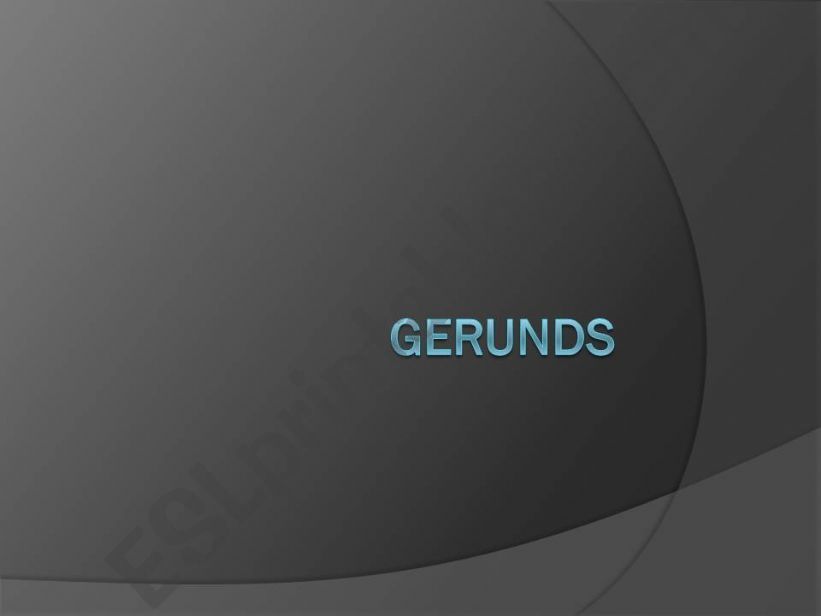 GERUNDS powerpoint