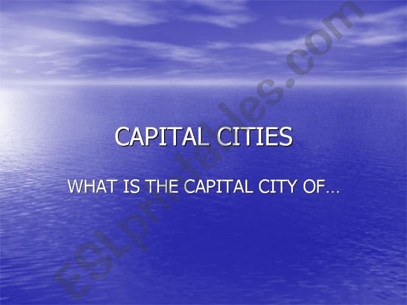 CAPITAL CITIES powerpoint