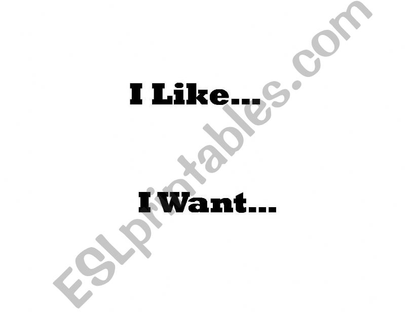 Difference Between I want and I like