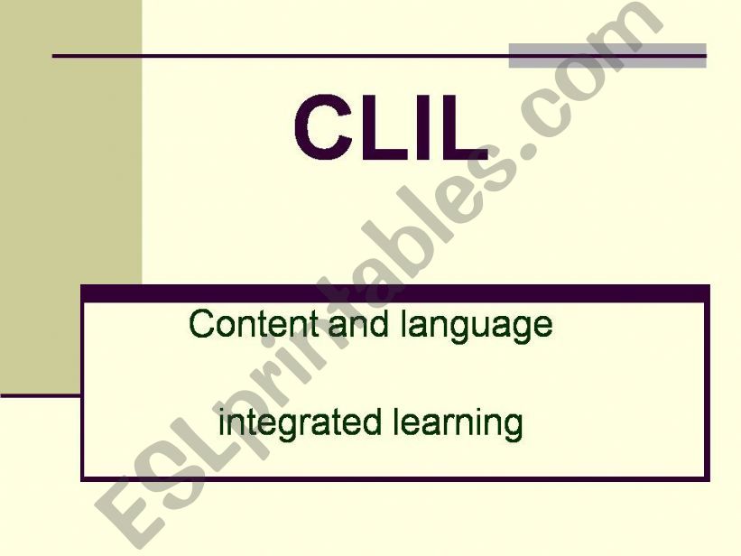 CLIL Teaching method powerpoint