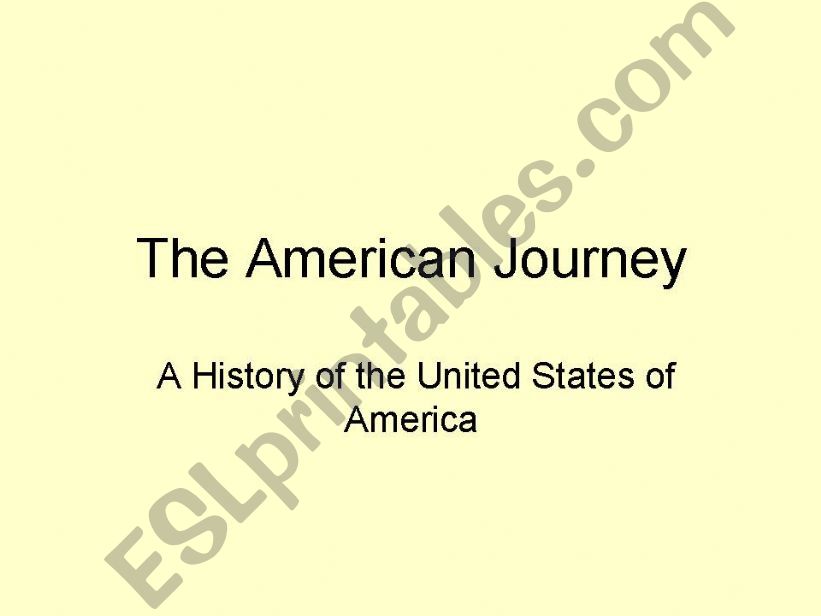 a history of the USA  powerpoint