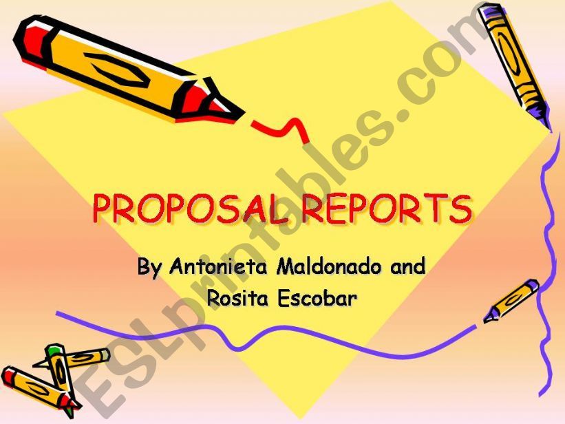 Proposal reports powerpoint