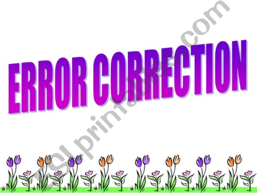 error correction powerpoint