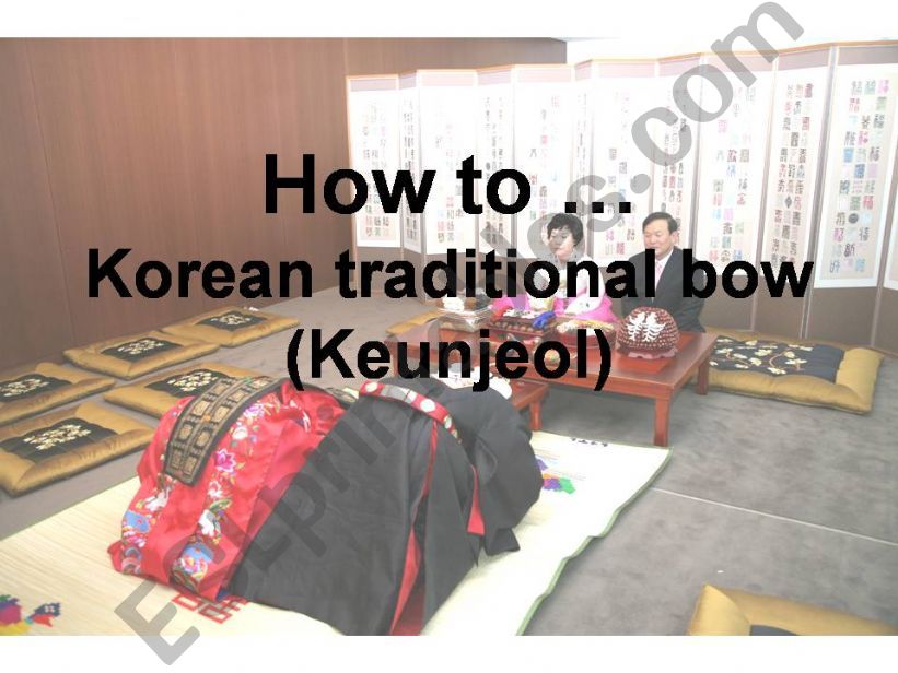 How to bow in Korean traditional way