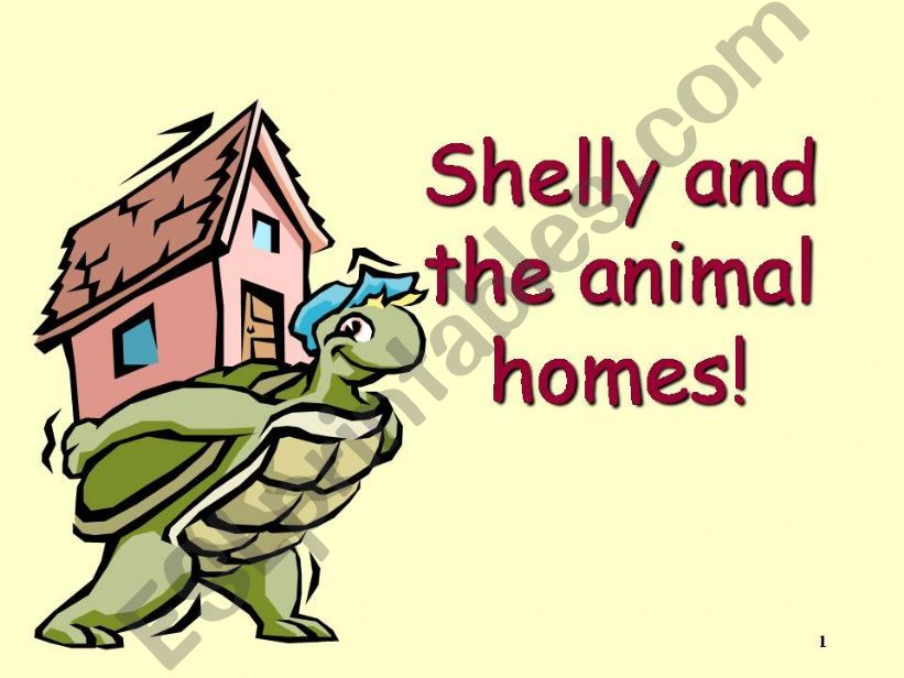 Shelly and the animal homes powerpoint