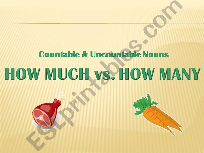 HOW MANY & HOW MUCH. - ppt download