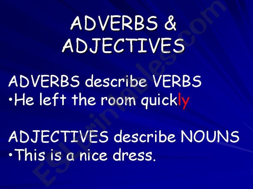 adverbs adjectives powerpoint
