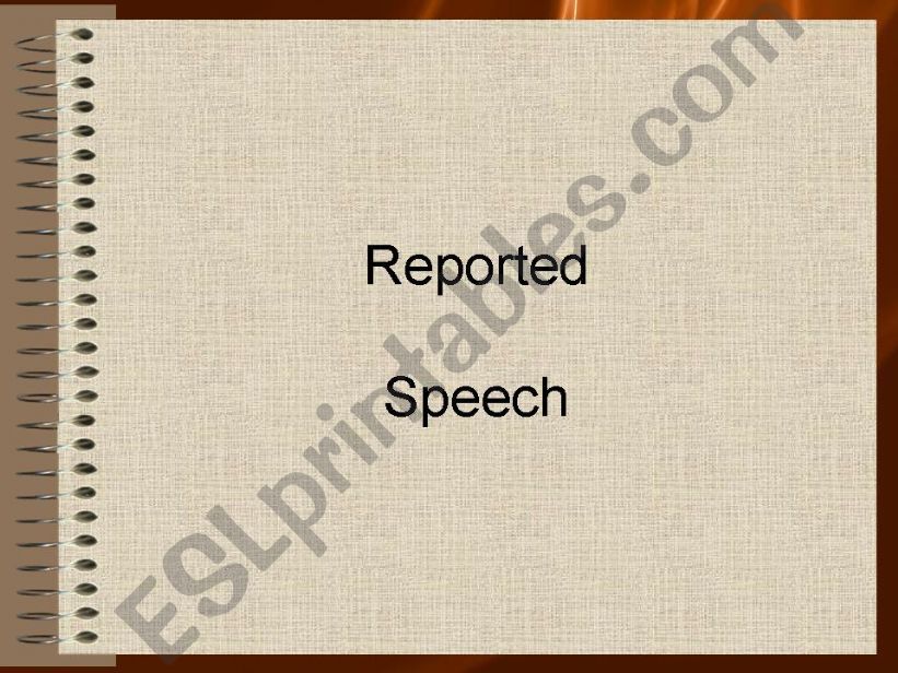 reported Speech powerpoint