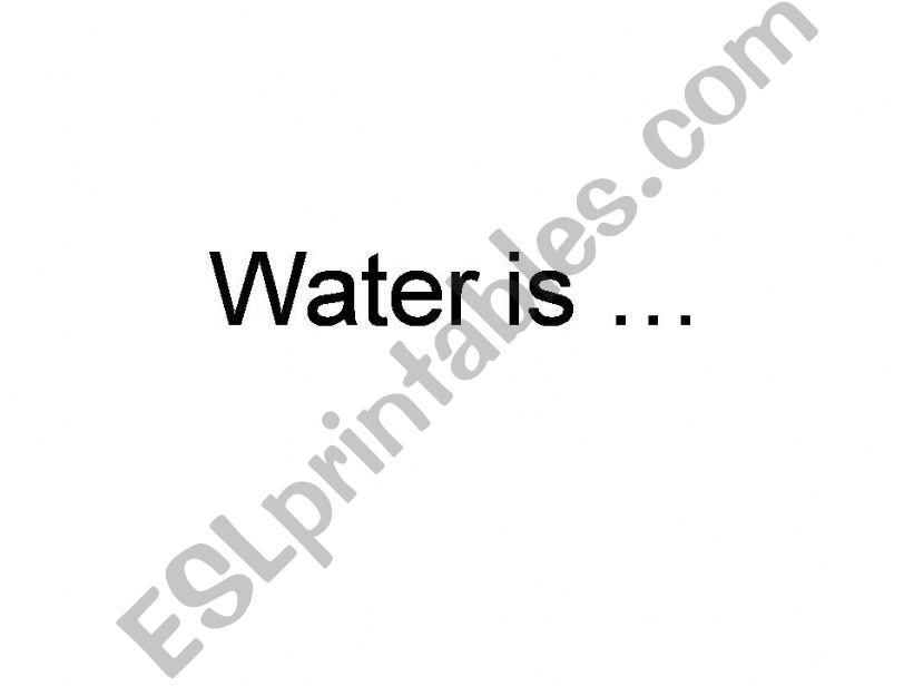 Water is powerpoint