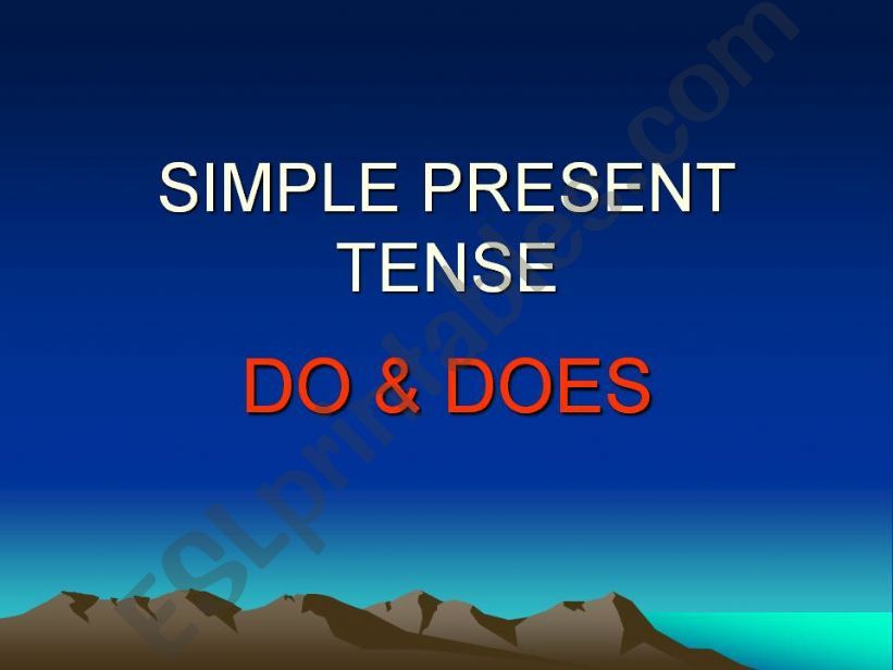 SimplePresenttense powerpoint