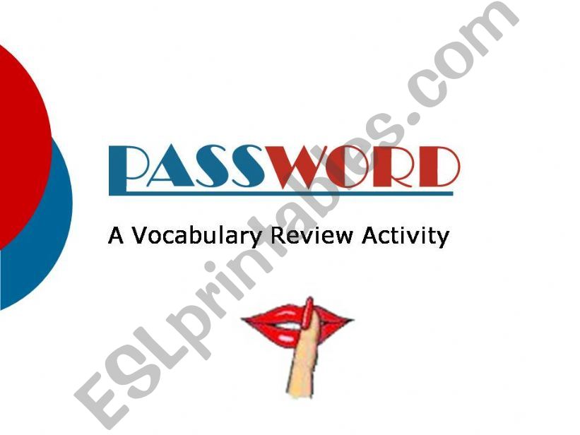 PASSWORD powerpoint