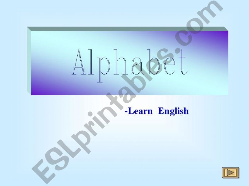 ESL - English PowerPoints: Learn Alphabet