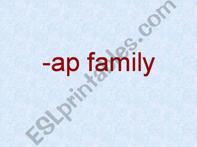 -ad word family  powerpoint