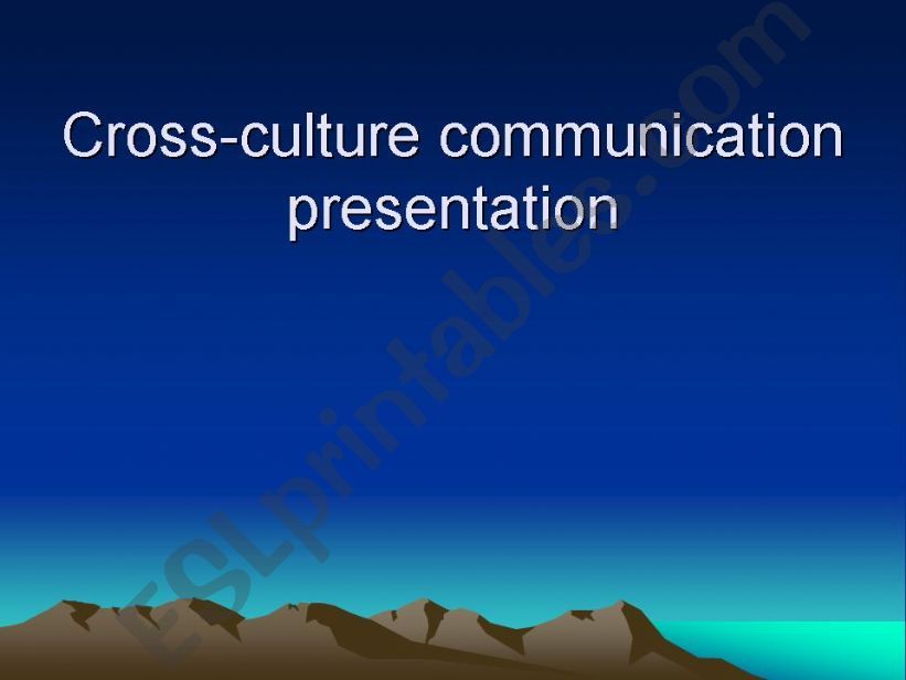 cross- culture communication powerpoint