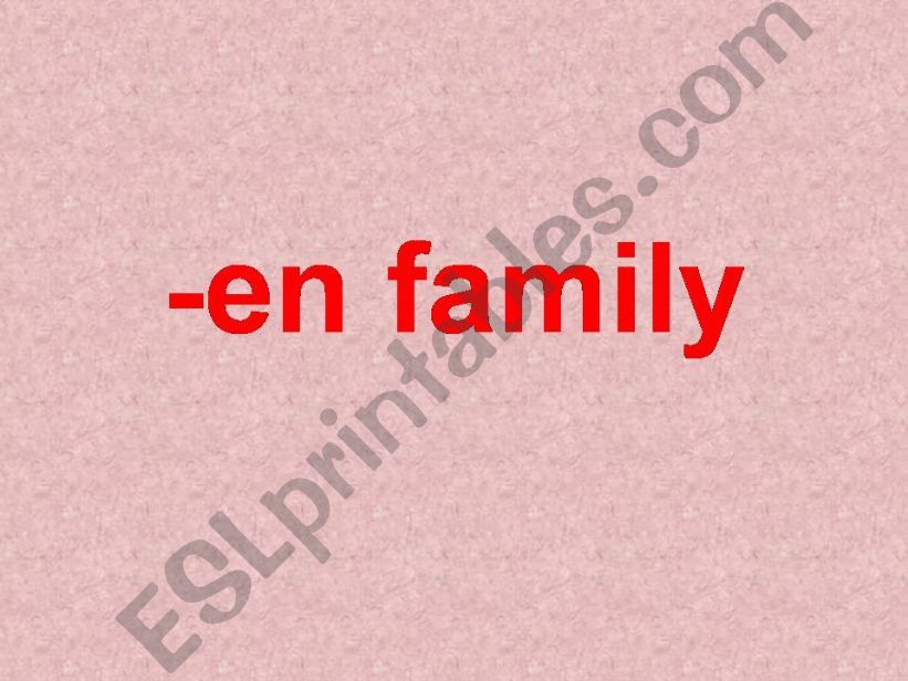 -en word  family powerpoint