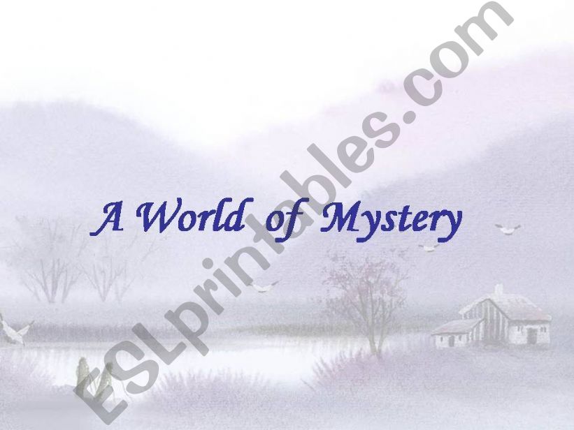 a world of mystery powerpoint