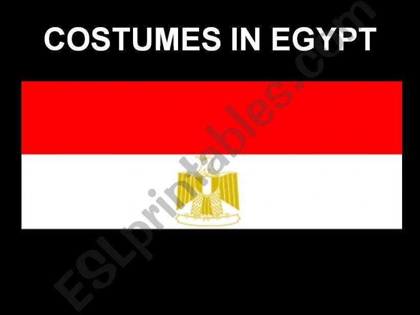 Costumes in Egypt powerpoint